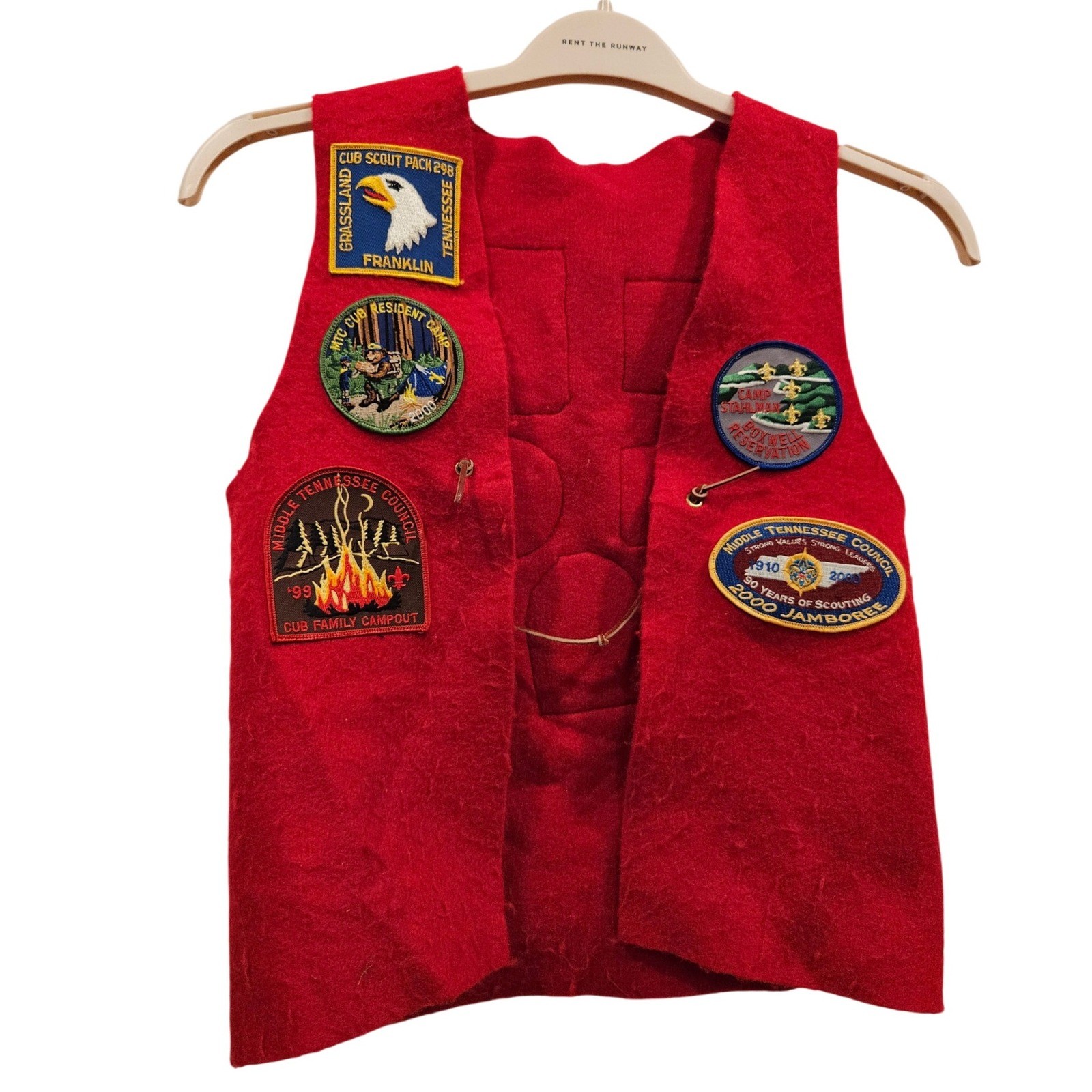 Vintage Cub Scout Pack Vest Medium Patches Middle Tennessee Council 90’s 2000