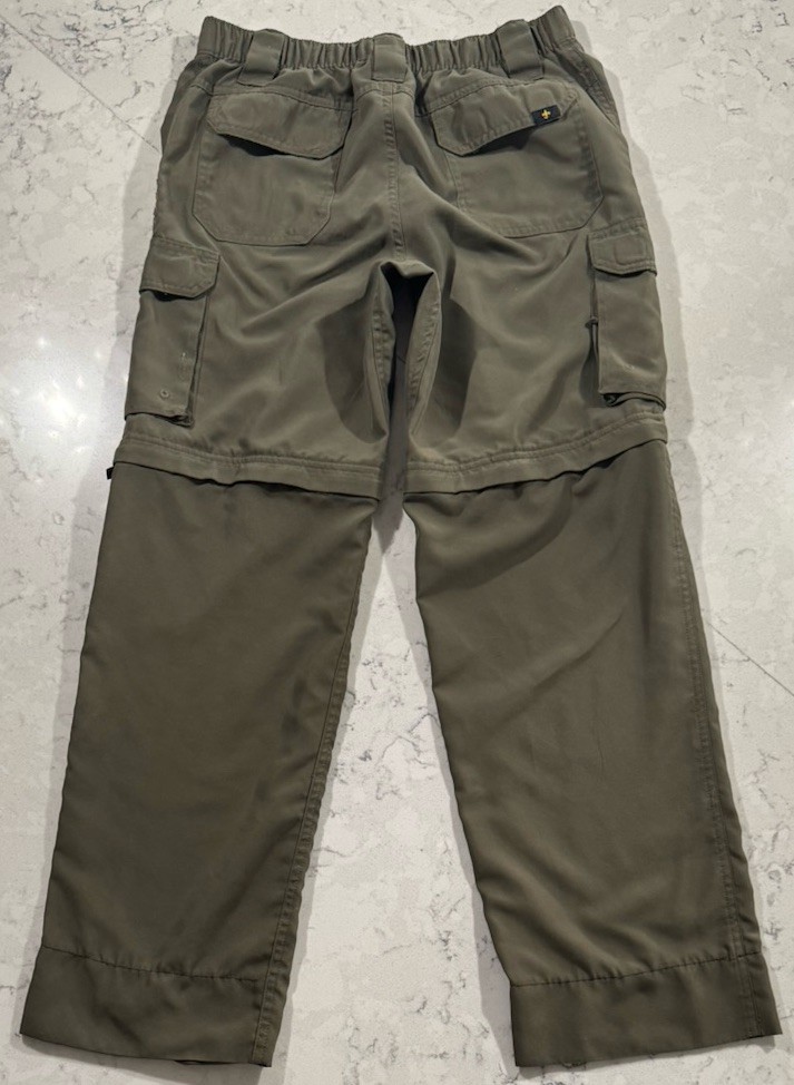 Boy Scouts Of America Pants Youth Large Green Switchback Convertible Zip Off BSA
