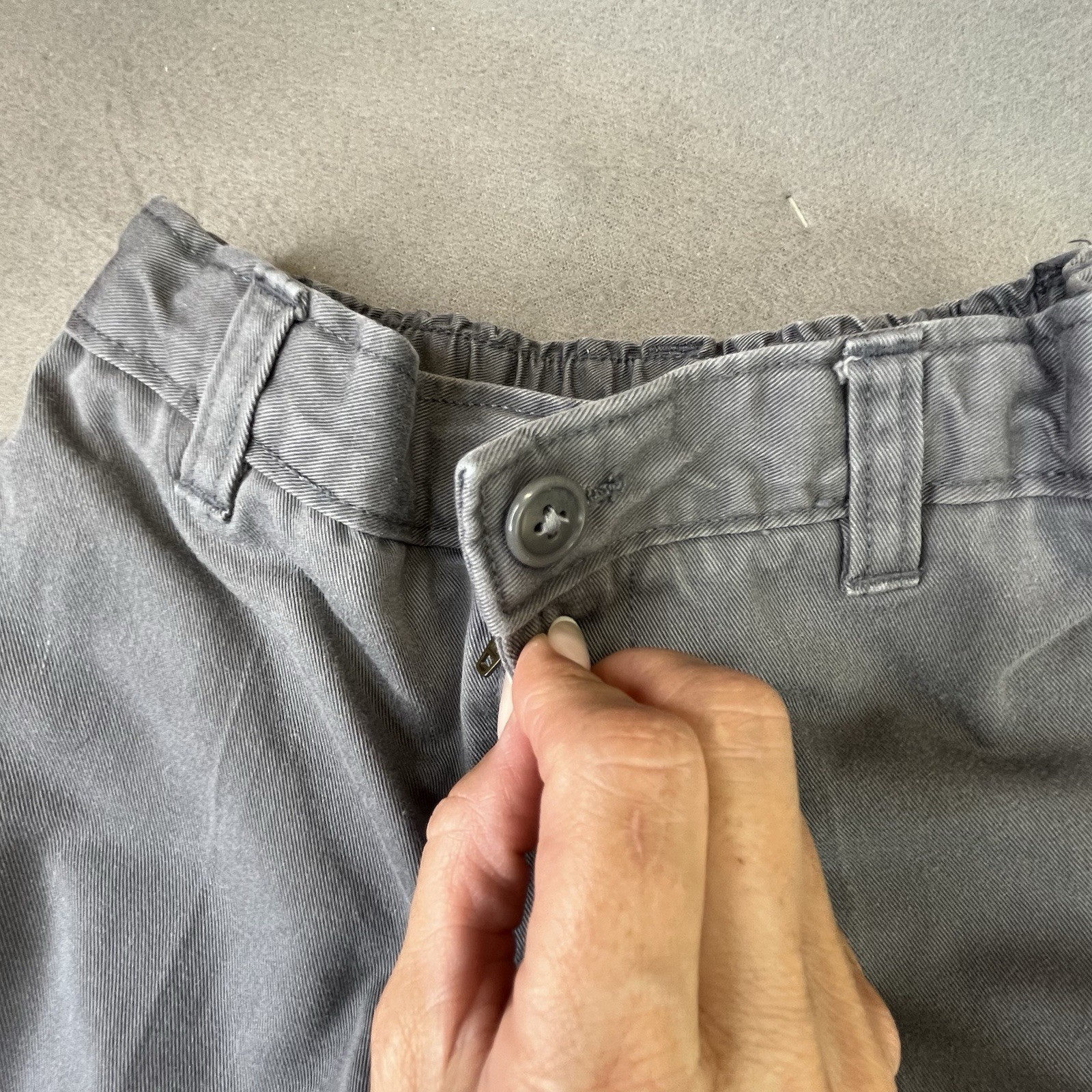 Lands End Boys Gray Pants Size 6 Adjustable Waist School Uniform Lot Of 2