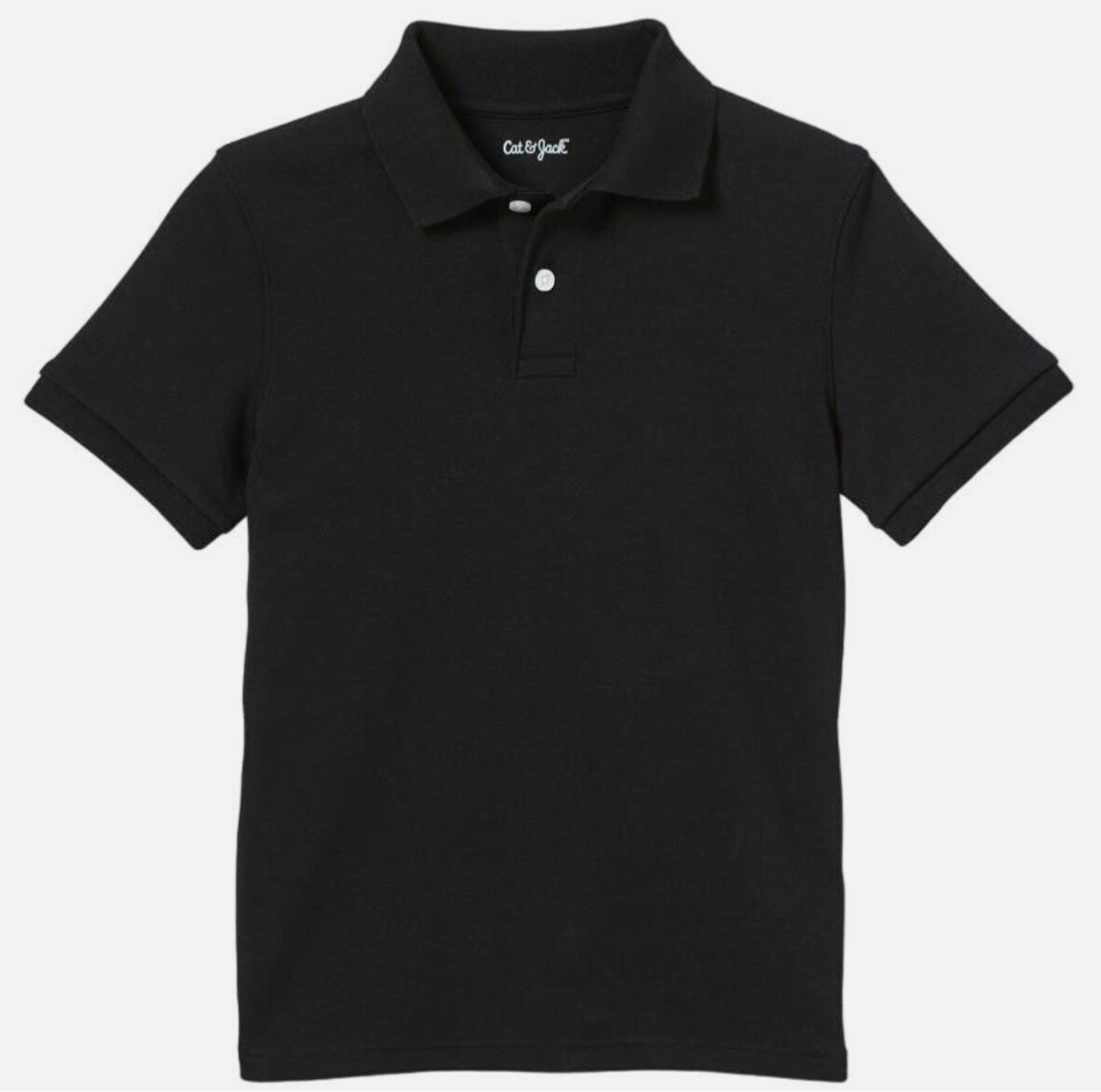 Boys’ Short Sleeve Interlock Uniform Polo Shirt Cat & Jack S (6/7) Black