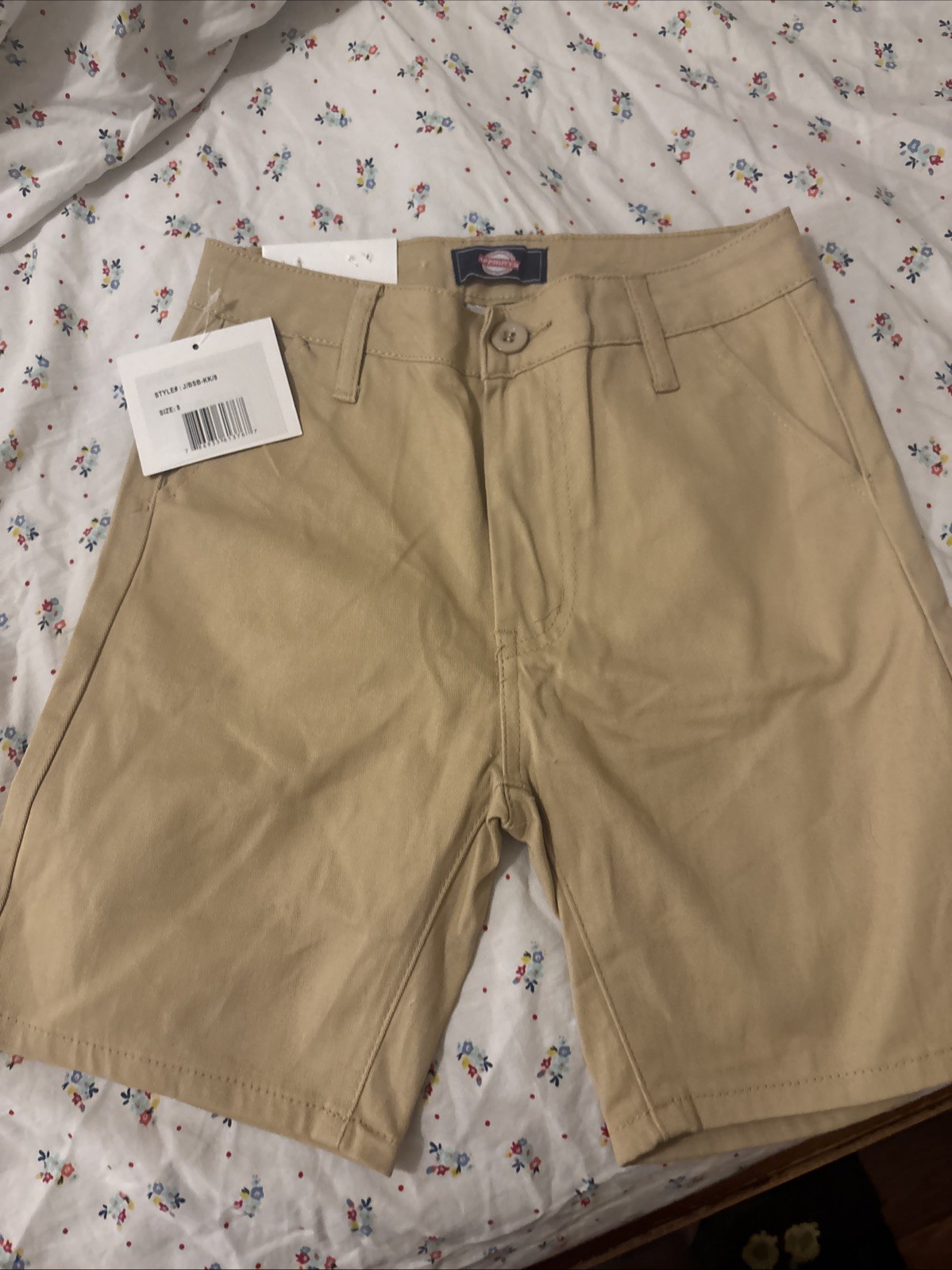 New Flat Front Short Size 8 Tan School Uniform Approved Khaki