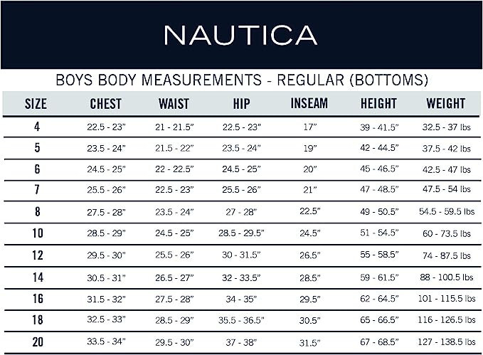 Nautica Boys’ Big Boys’ Uniform Performance Short, Navy, 18