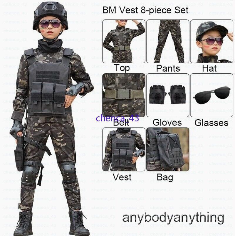 Children’s Spring Autumn Camouflage Suit Special Forces Tactic Training Uniform