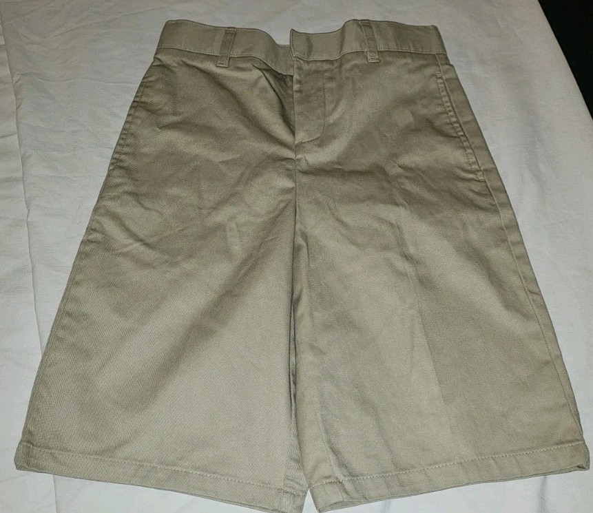 French Toast Youth Boy’s Performance Uniform Shorts Khaki 12 NWT