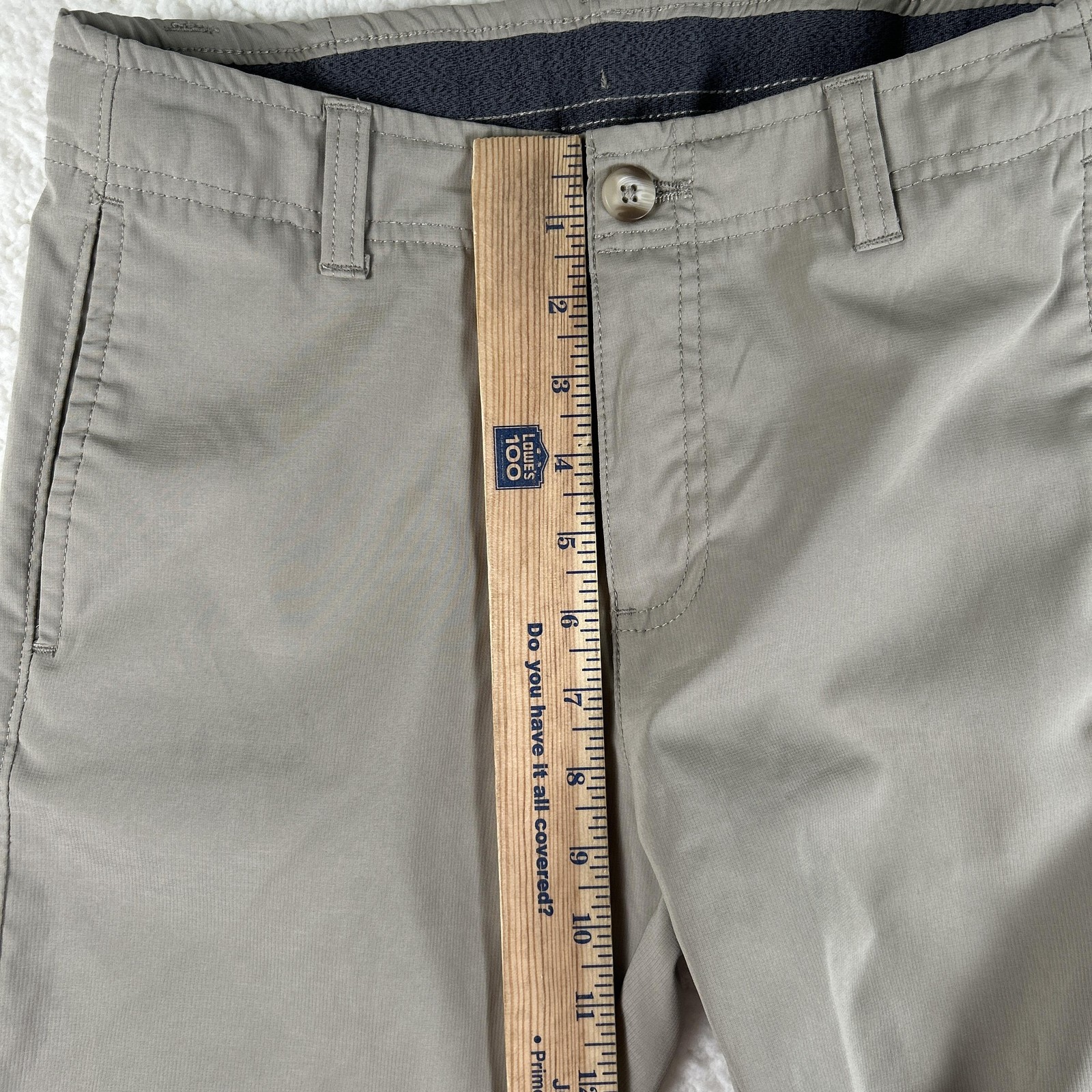 IZOD Pants Boys 12 Beige School Uniform Adjustable Waist Stretch Chino