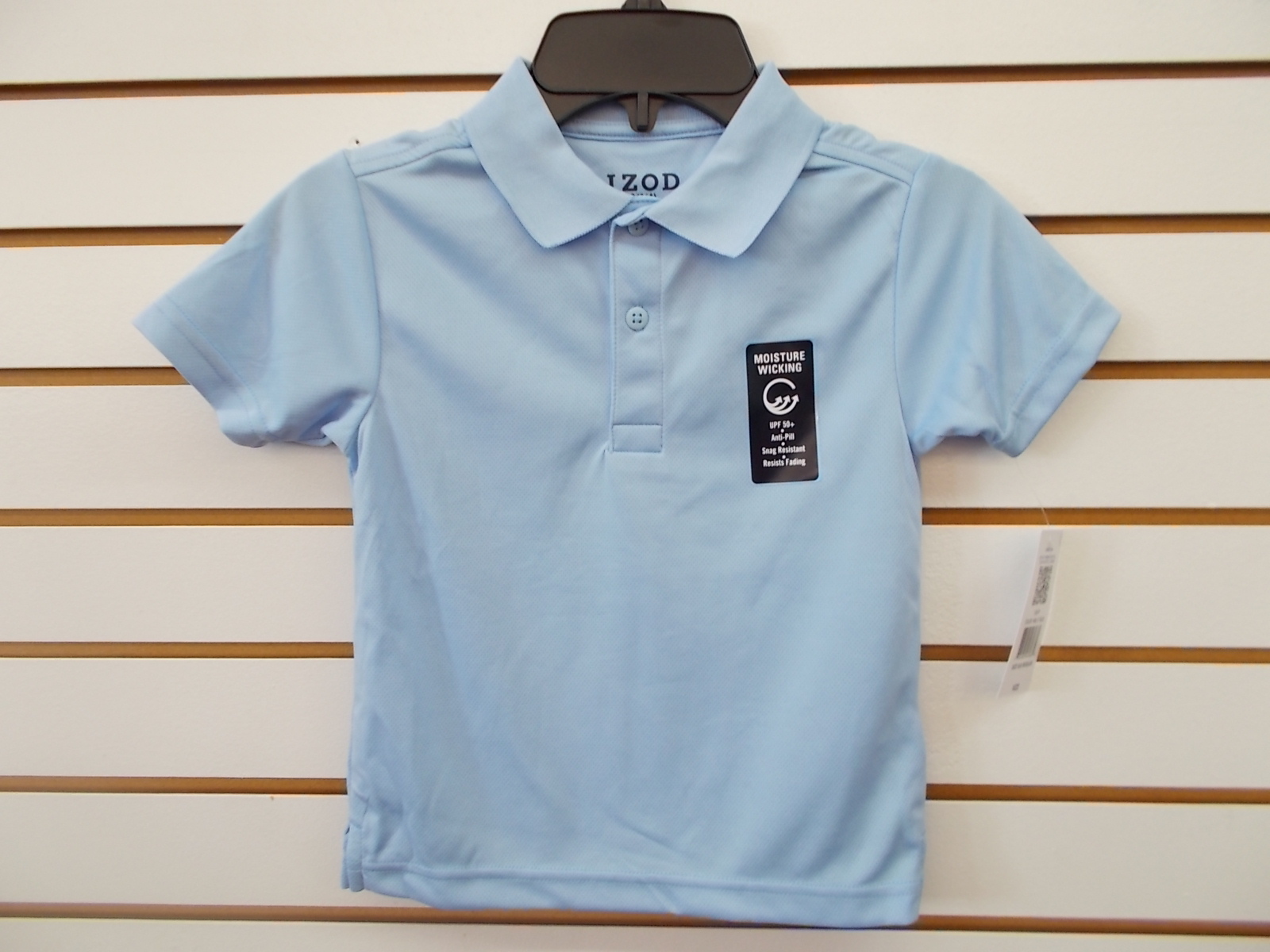 Boys IZOD $22 Uniform or Casual Light Blue Wicking Polo Size 4 – 7