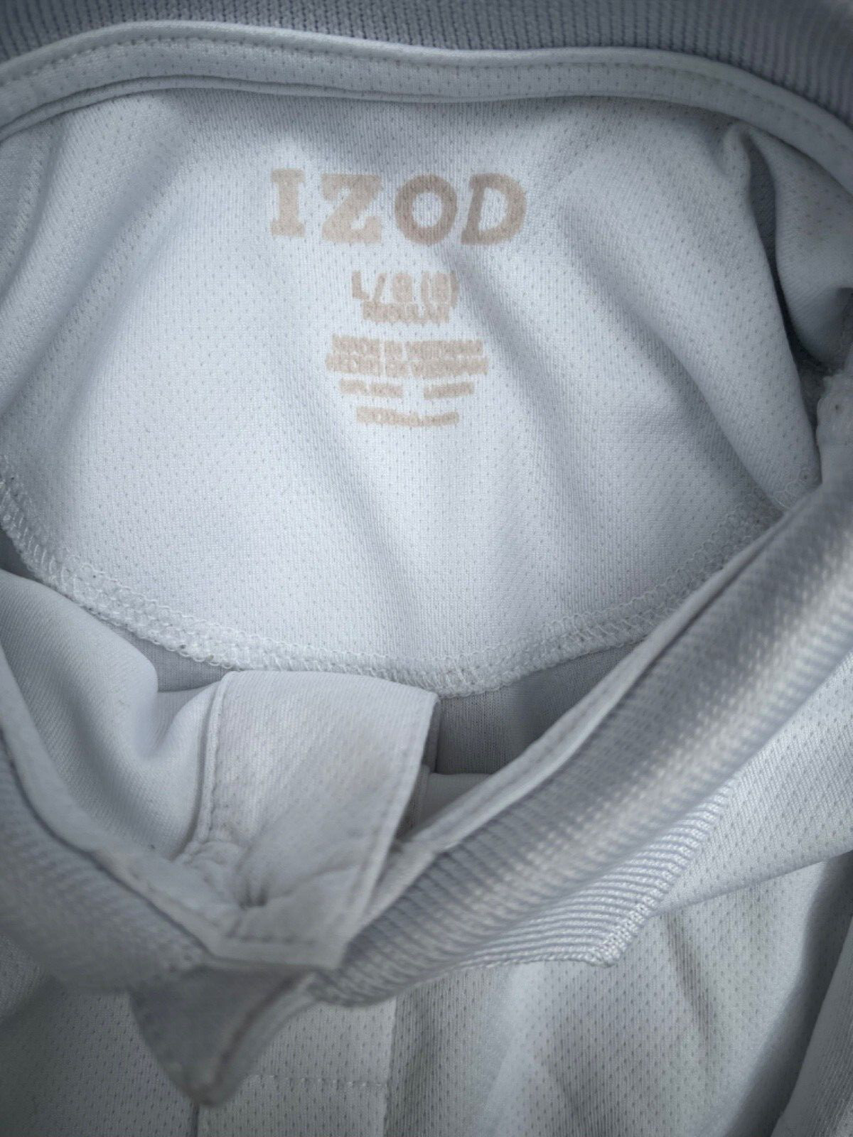 LOT of 3 Boys uniform IZOD PERFORMANCE Polo Shirts navy blue white 6-7