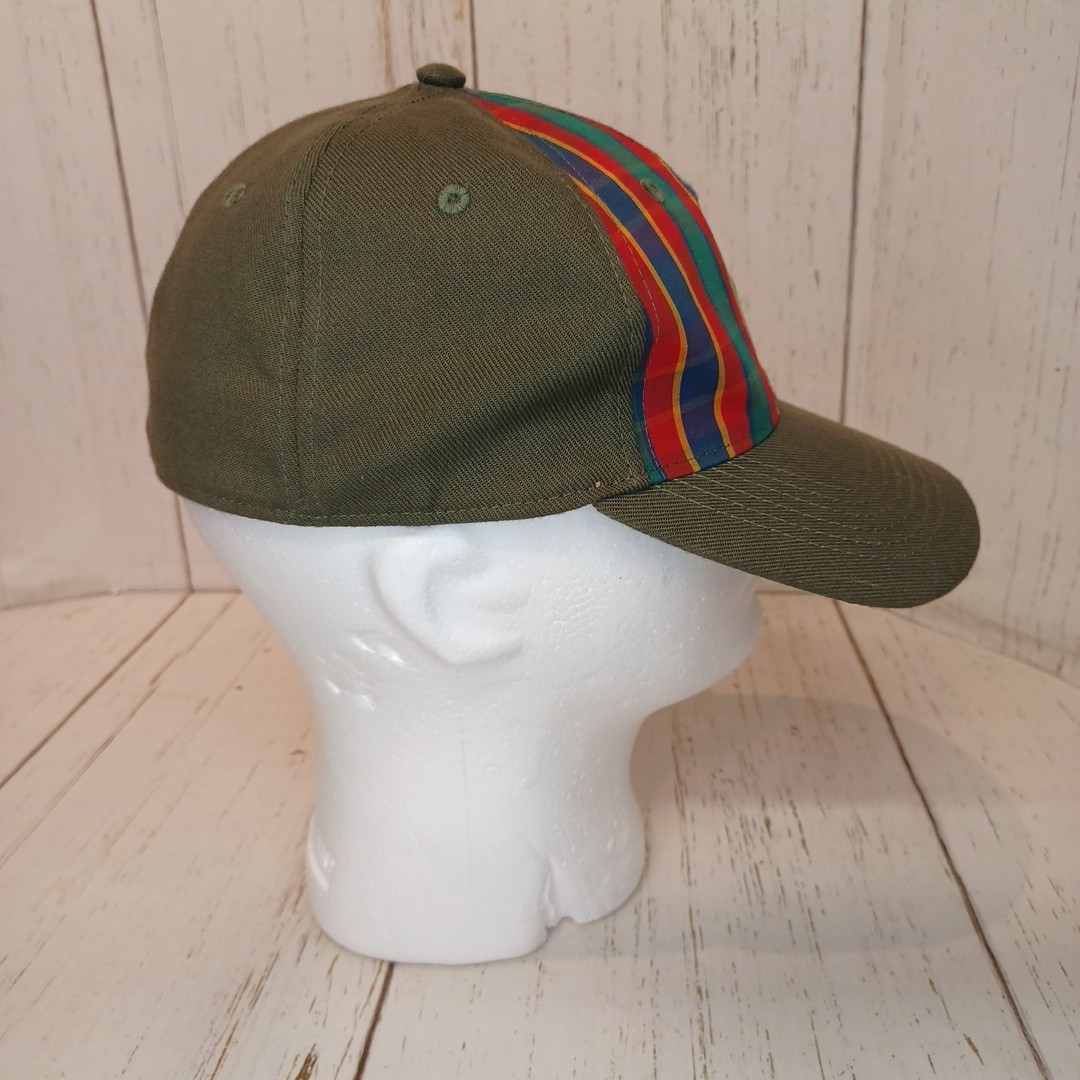 BSA Boy Scouts of America Webelos Snap Back Hat Cap Green Plaid Youth Kids