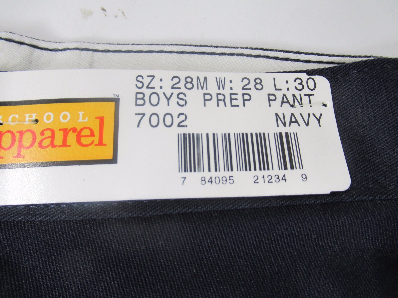 A+ Fabrics Boys Sz 28 M Waist 28 Length 30 Navy Blue School Pants Wrinkle Free