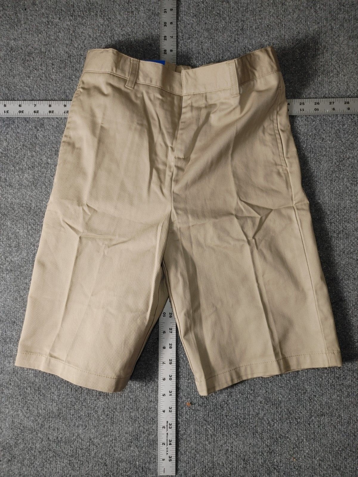 NWT French Toast boys youth size 14 adjustable waist uniform flat front shorts