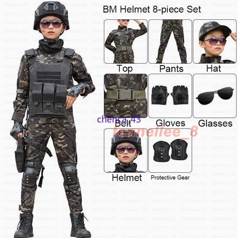 Children’s Spring Autumn Camouflage Suit Special Forces Tactic Training Uniform