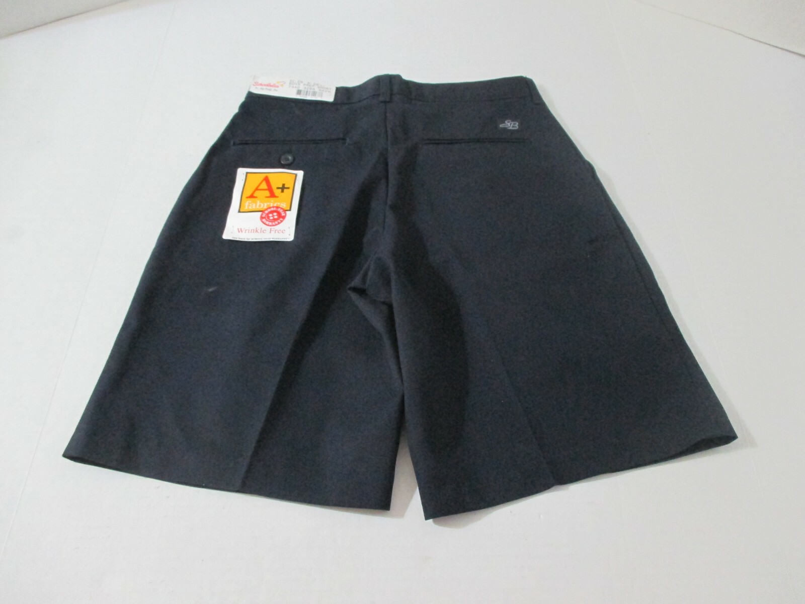 NEW BOYS UNIFORM PREP SHORTS SCHOOLBELLES 29″ WAIST PLEATED NAVY BLUE USA MADE