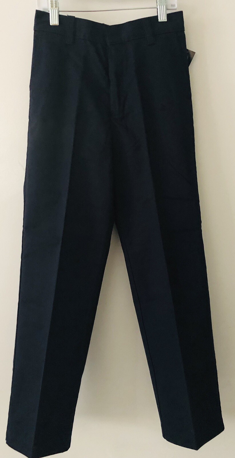 George Boys School Uniform Straight Fit Pant Slim Sz 12 S Navy Blue Adjustable W