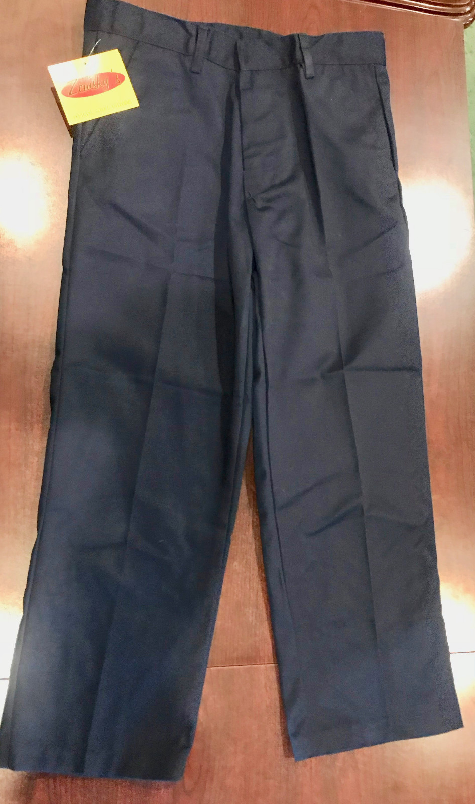 Zemsky’s official school uniforms boy’s pand navy blue size 10H 60% cotton nwt