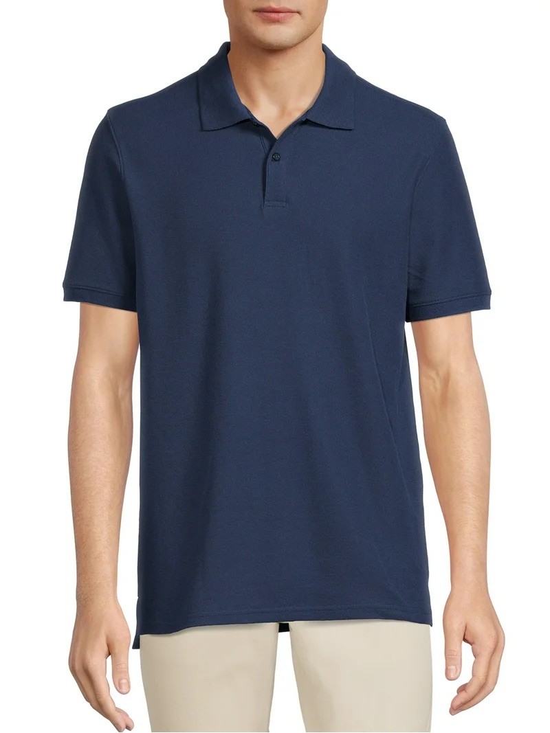 Wonder Nation, Lot Of 4, School Uniform Short Sleeve Polo 38/40 Navy Blue, YM