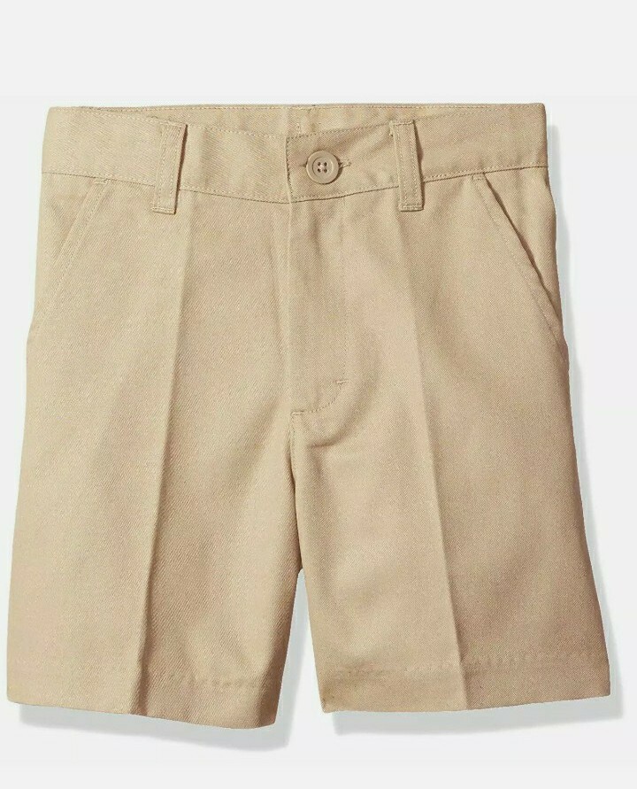 Classroom School Uniforms Boys Flat Front Shorts, Khaki, 8