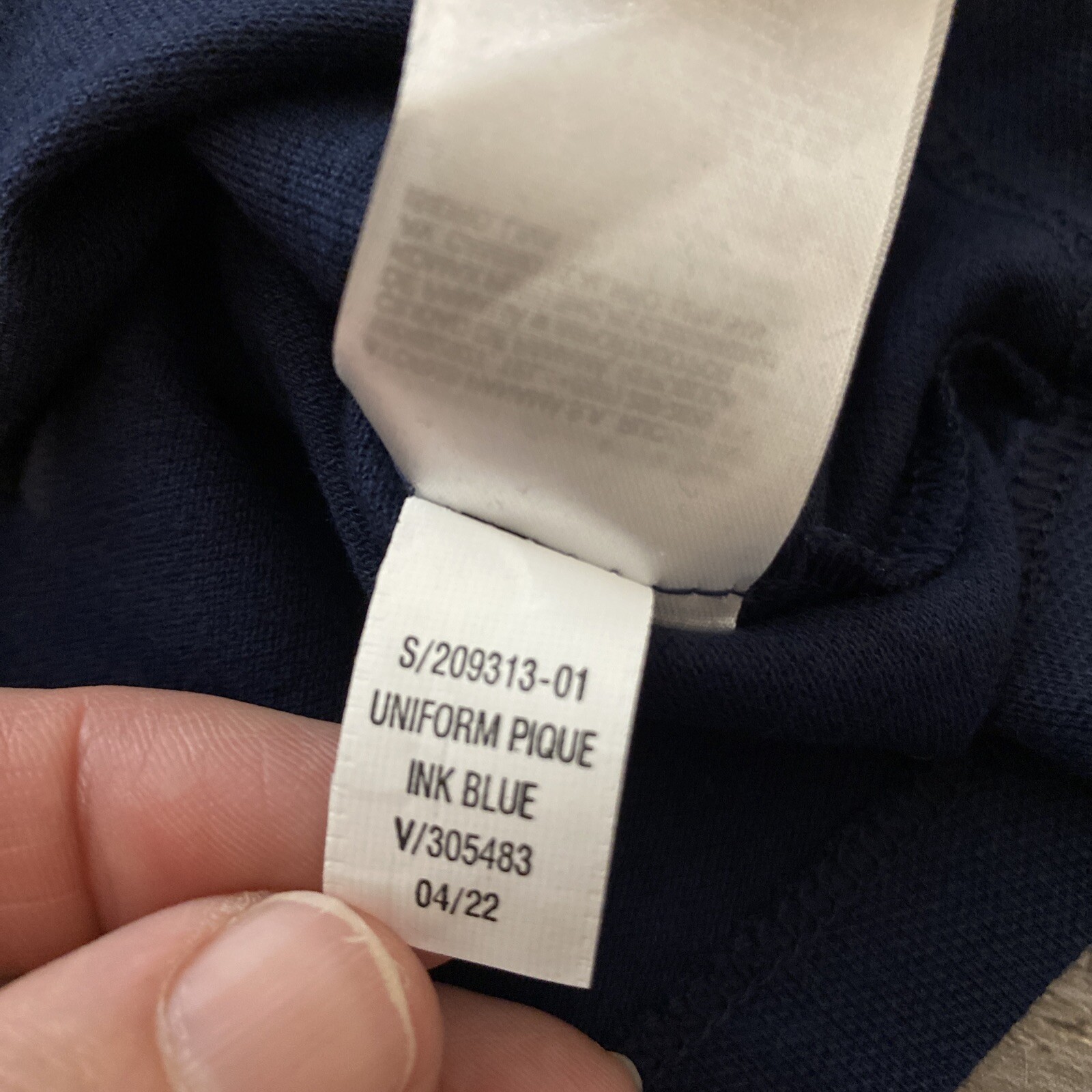 Old Navy Boys Uniform Short Sleeve Polo Navy Cotton Spandex S (6-7) NWT