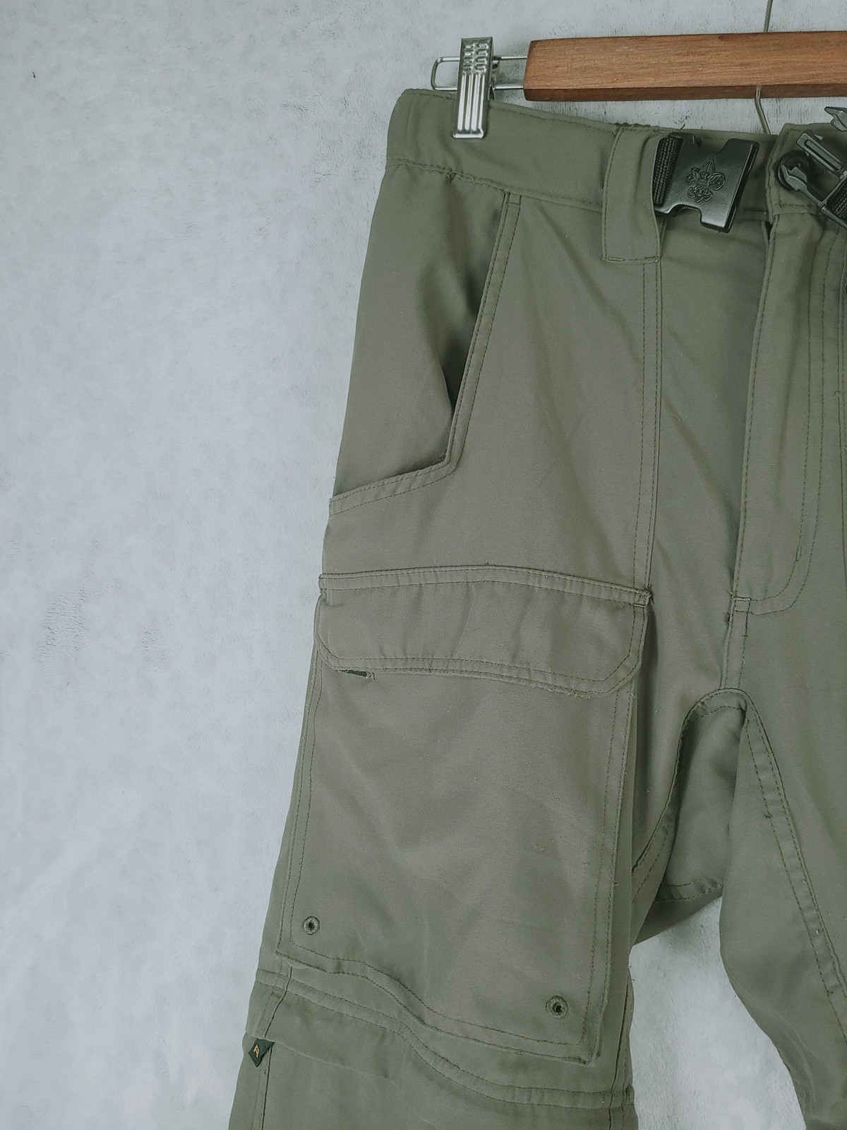 Boy Scouts Of America Pants Boys Small Green Uniform Switchbacks Zip Off Legs