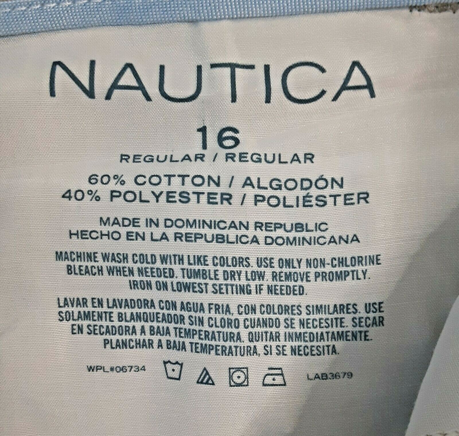NWT Boys 16R NAUTICA Pants Stretch Khaki Adj. Waist Dressy Casual School Uniform