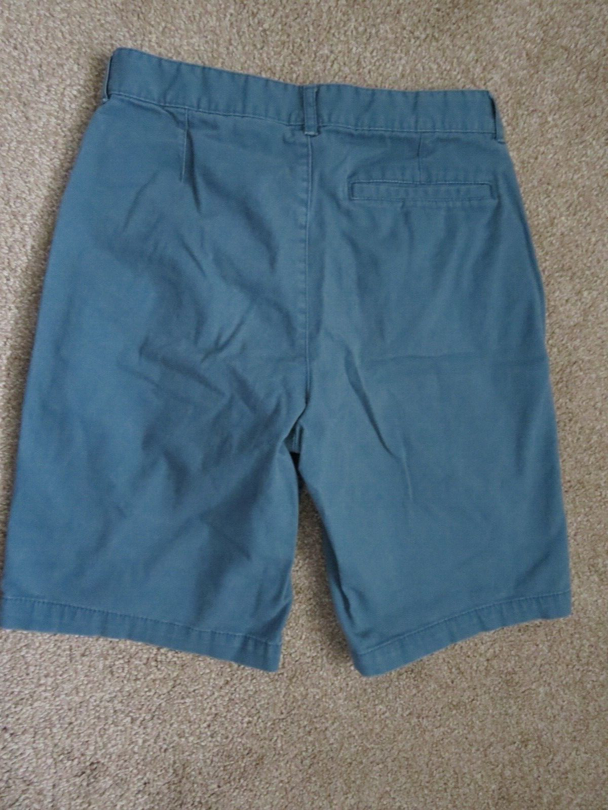 OLD NAVY SLATE BLUE ADJ. WAIST FLAT FRONT SHORTS-SIZE 16