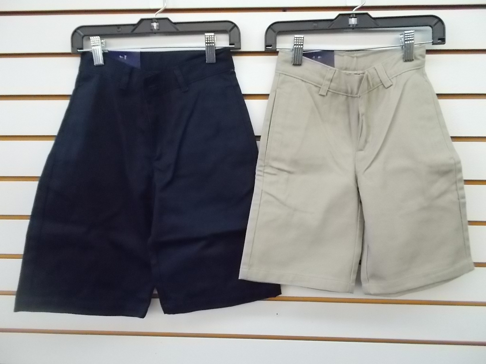 Boys Arrow Khaki or Navy Uniform/Casual Flat Front Shorts Sizes 6, 7, 8 & 10