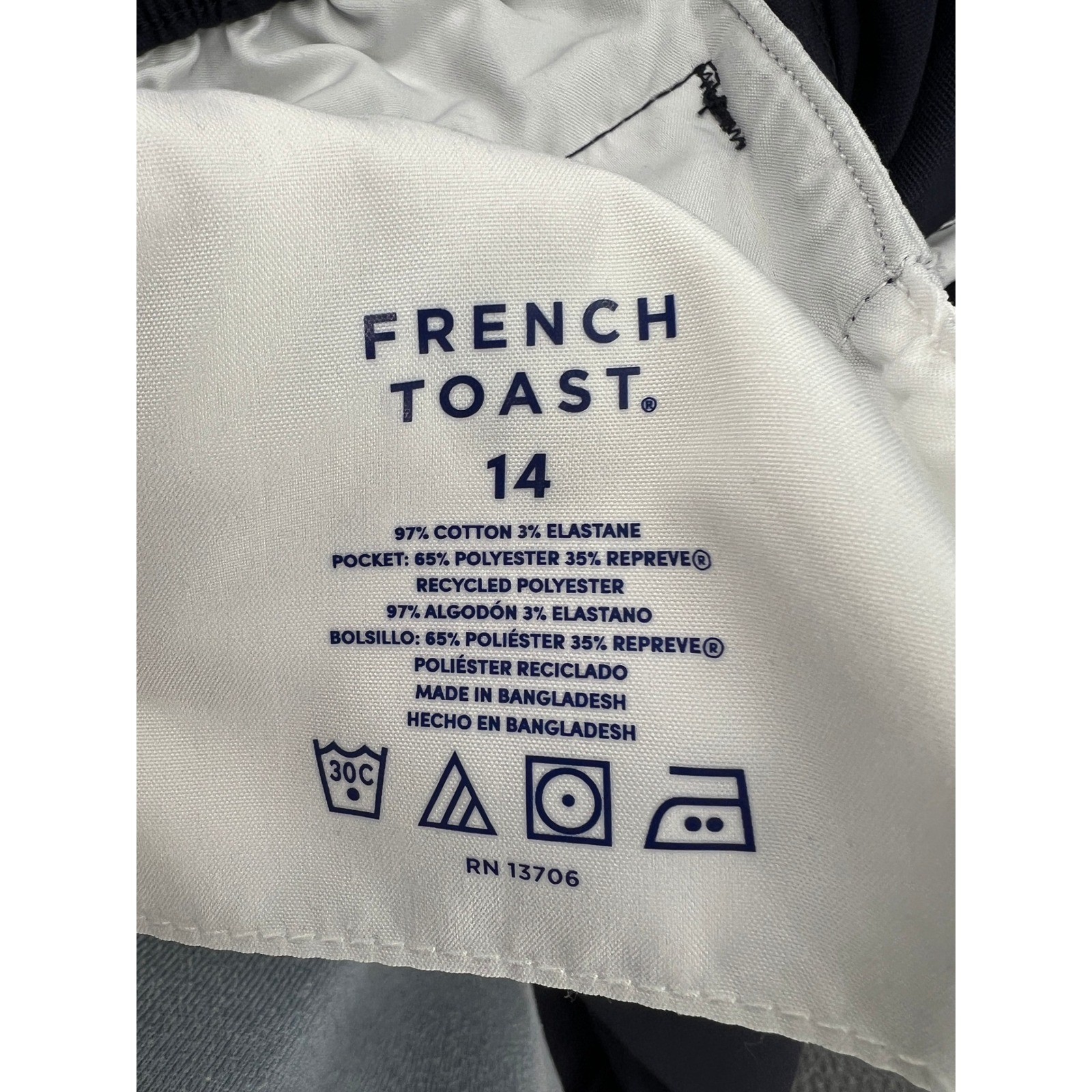 French Toast Boys Relaxed Fit Pull On Navy Blue School Uniform Pants Size 14 NEW