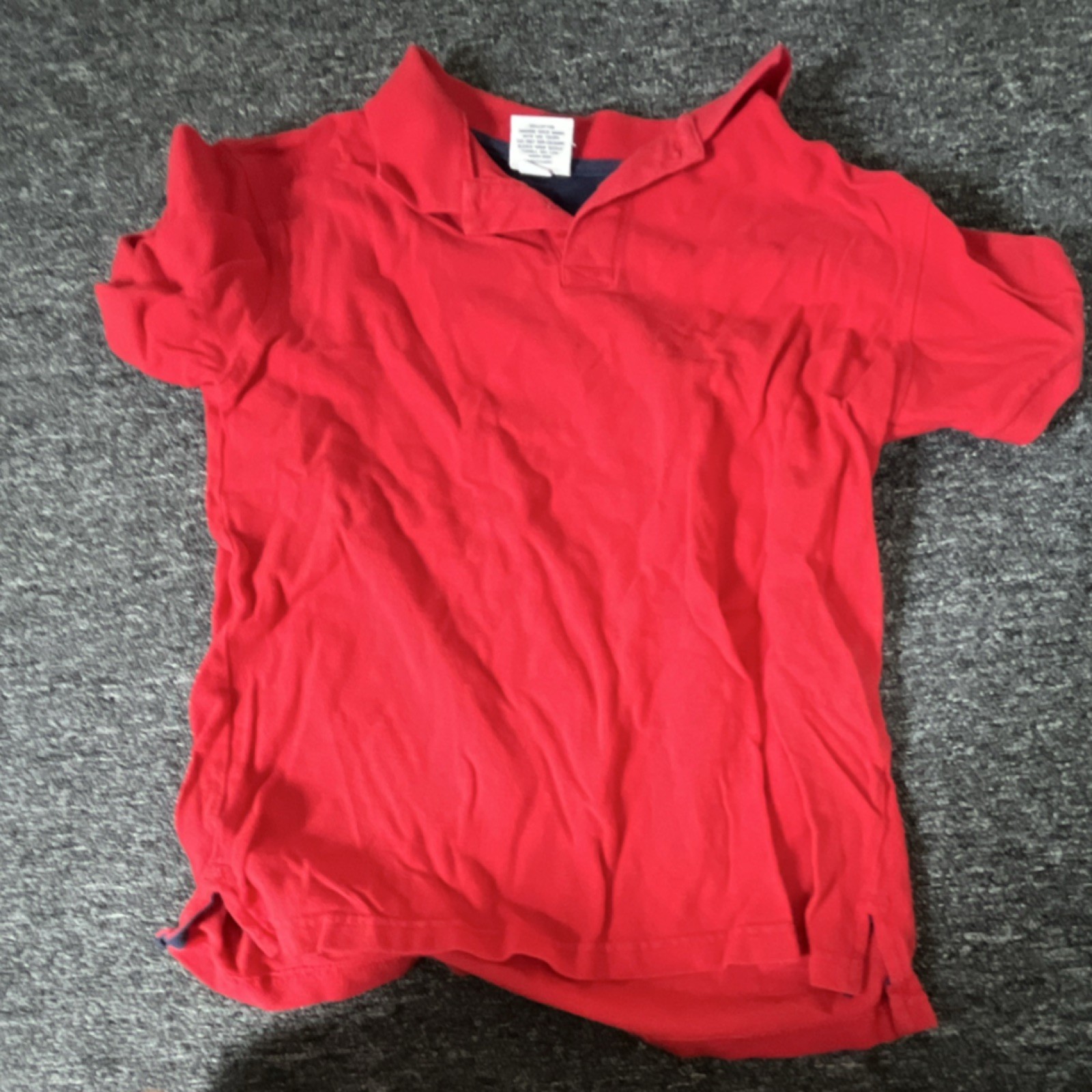 Boys Polo Shirt Lot 5pc M (8/10) Cotton Red/White/Blue