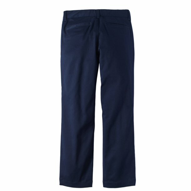 Wonder Nation Pants Boys Size 6 Navy Uniform Stretch Twill Flat Front –E1–