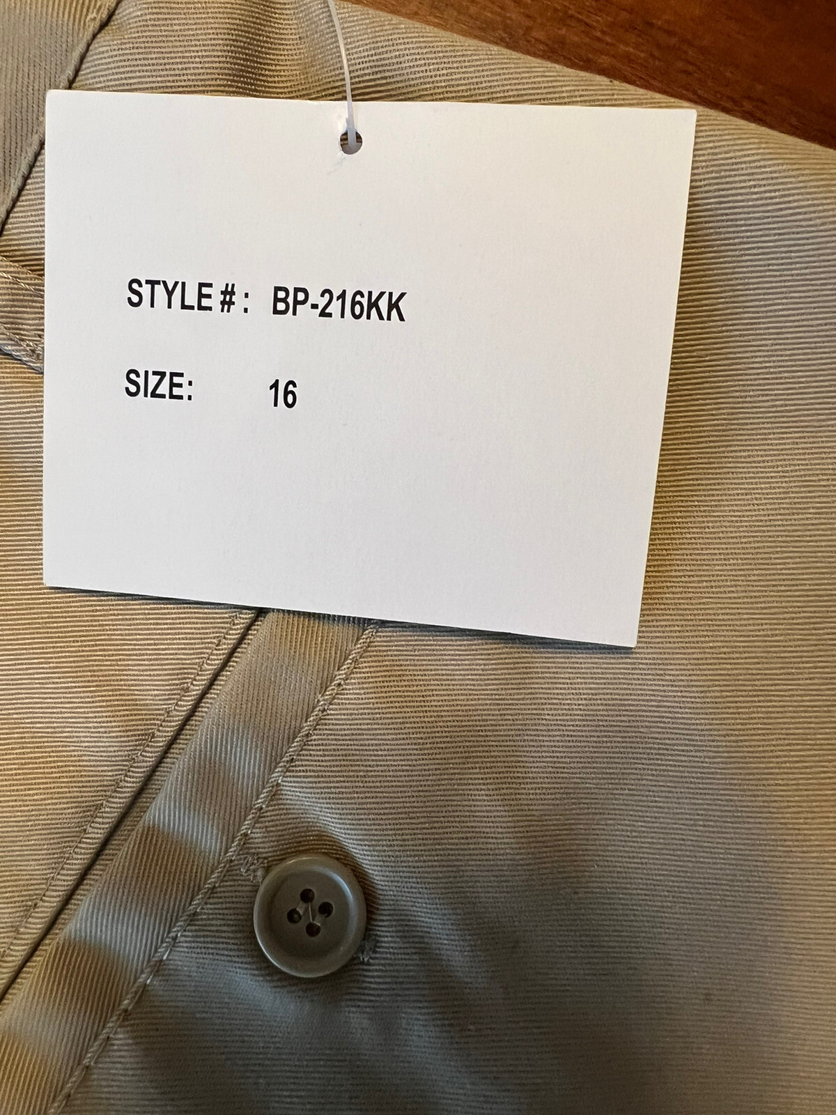 A+ School Uniform Pants Boys Size 16 29 x 28 Khaki Flat Front Waist Adjusts NWT
