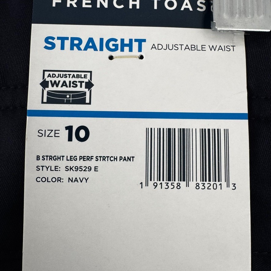 NWT Boys Uniform Adjustable Waist Navy Pants Causal by French Toast – Size 10
