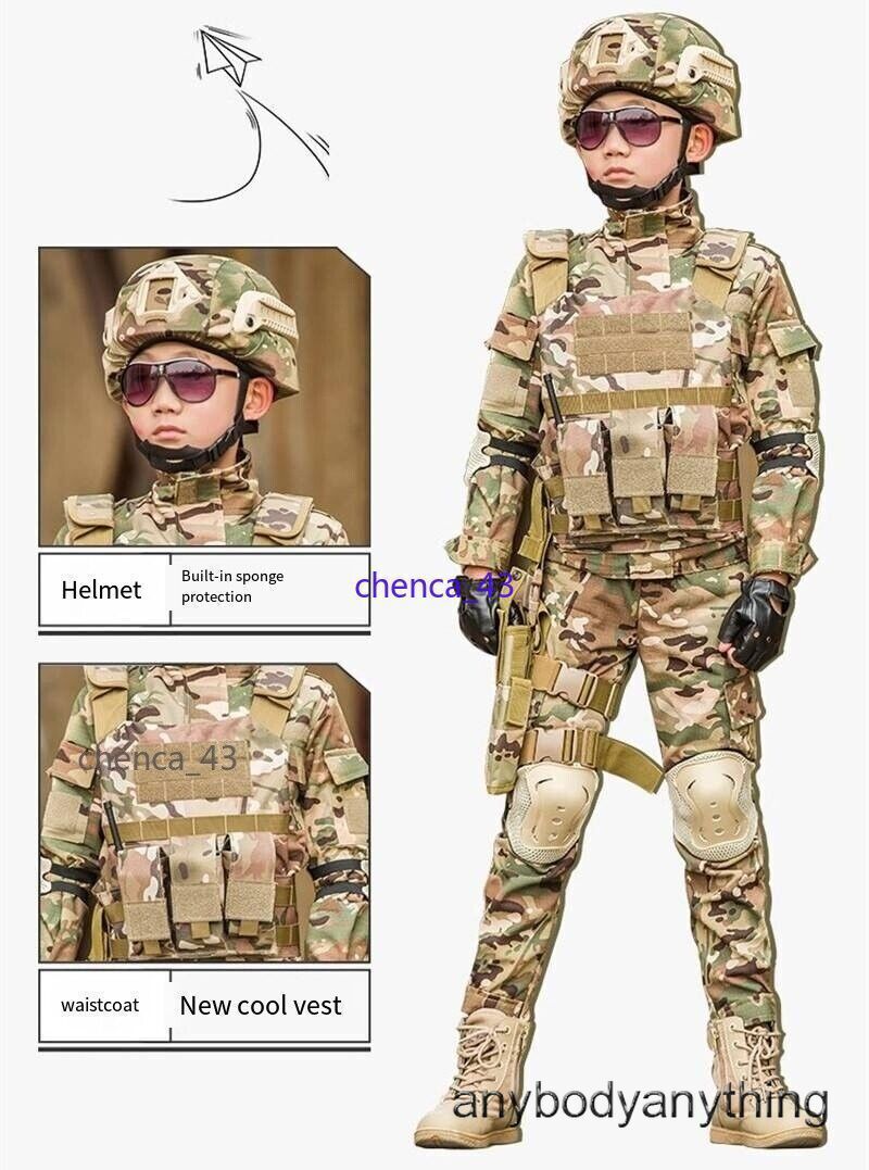 Children’s Spring Autumn Camouflage Suit Special Forces Tactic Training Uniform