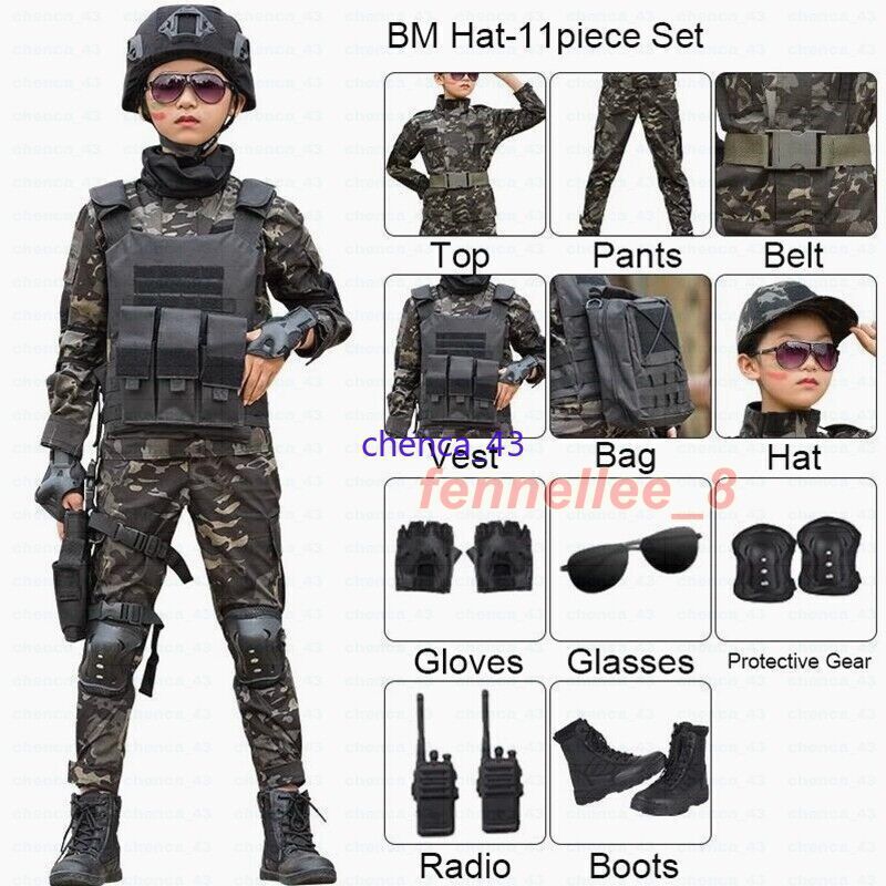 Children’s Spring Autumn Camouflage Suit Special Forces Tactic Training Uniform