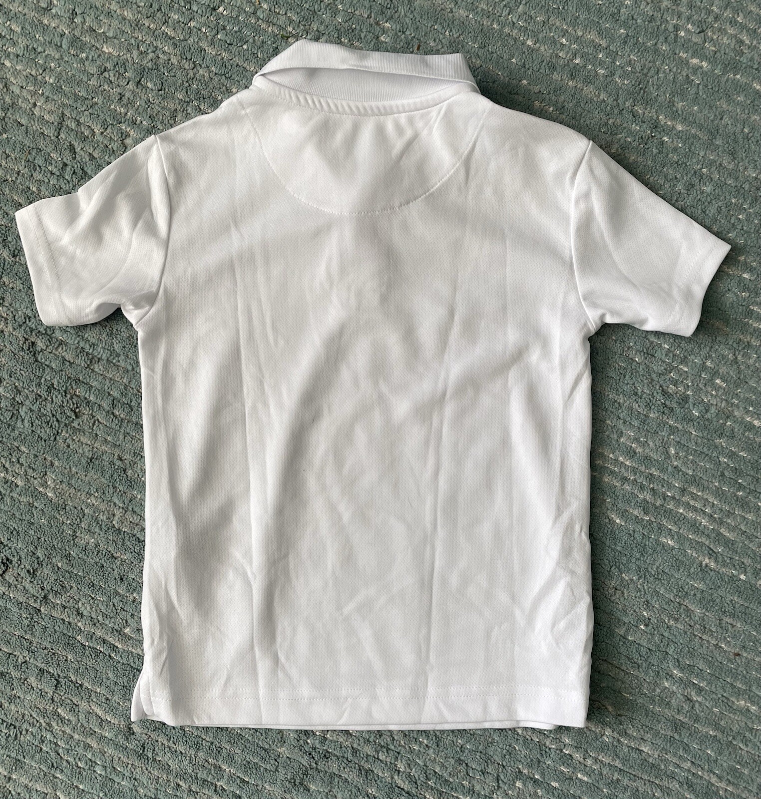 Nautica White School Uniform Polo Short Sleeve Size Large