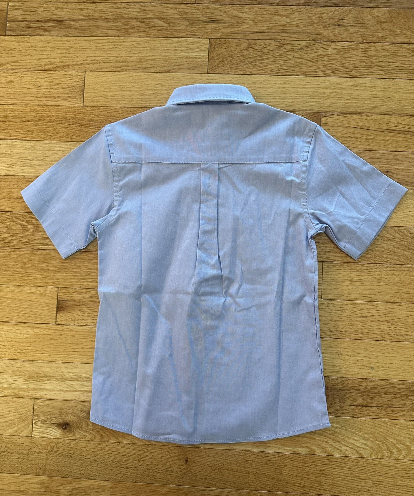 Nautica boys Button Down Shirt Blue Oxford Size 6 L Short Sleeve