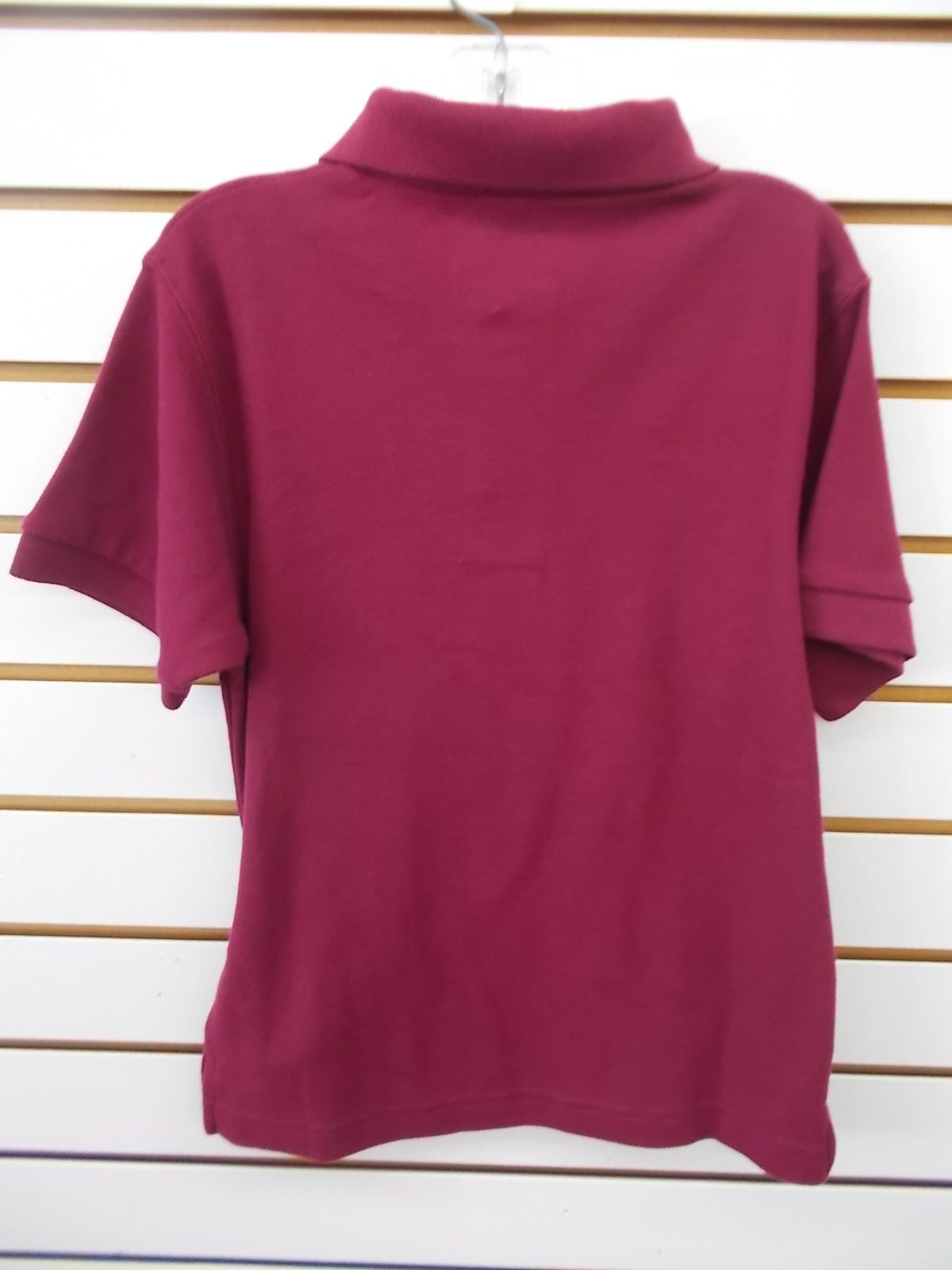 Boys Universal Uniform Polo Burgundy Short Sleeved Shirt Size 4 – 7