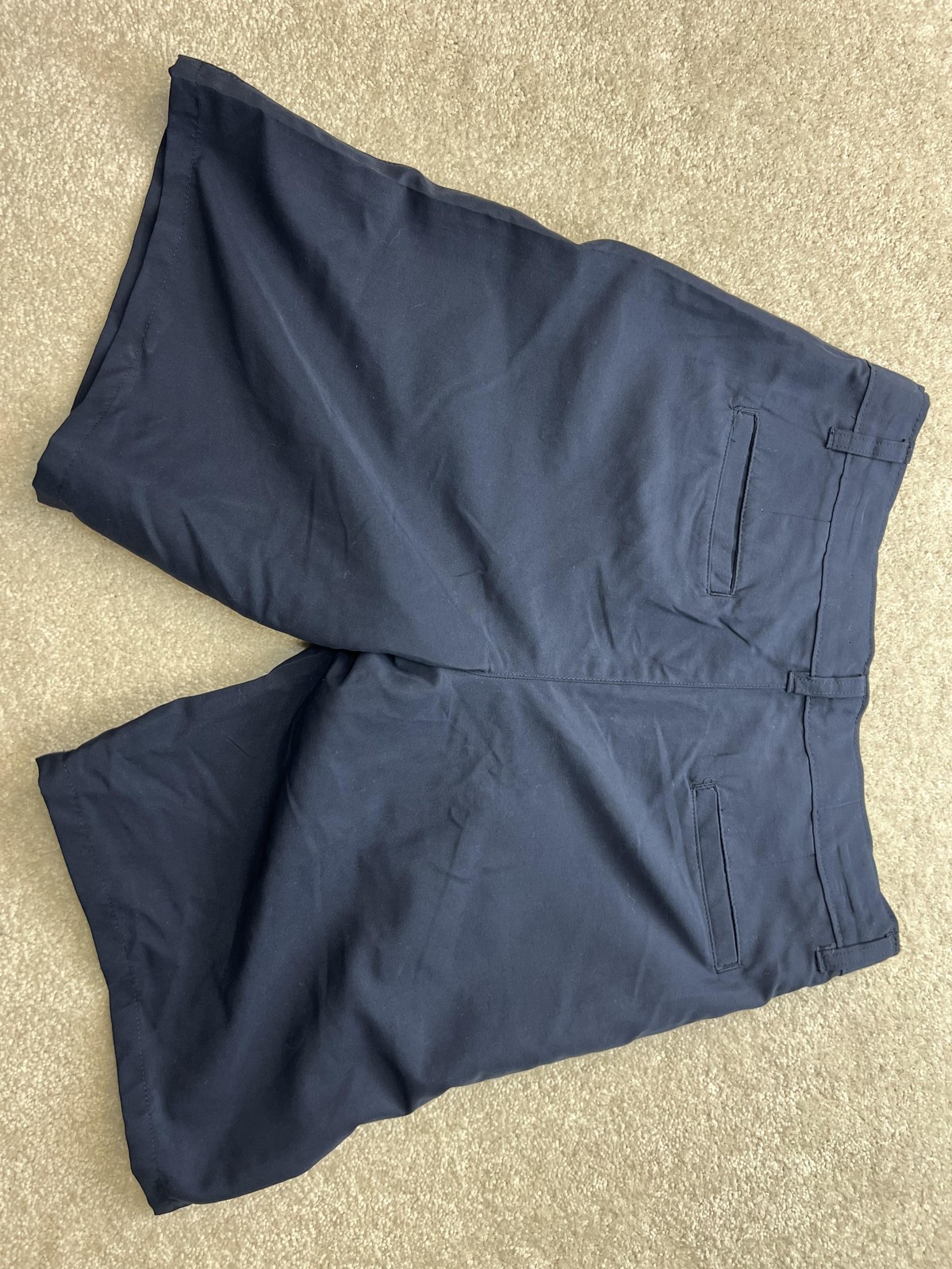 IZOD Uniform Shorts Boys 16 Blue Approved Schoolwear Twill 9″ Inseam Flat Front