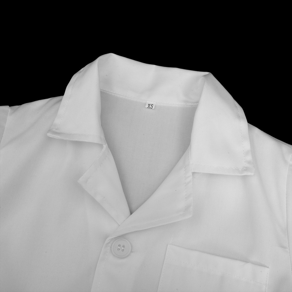 Unisex Kids Reusable Lab Coat Doctor Costume for Halloween Scientist Dress Up