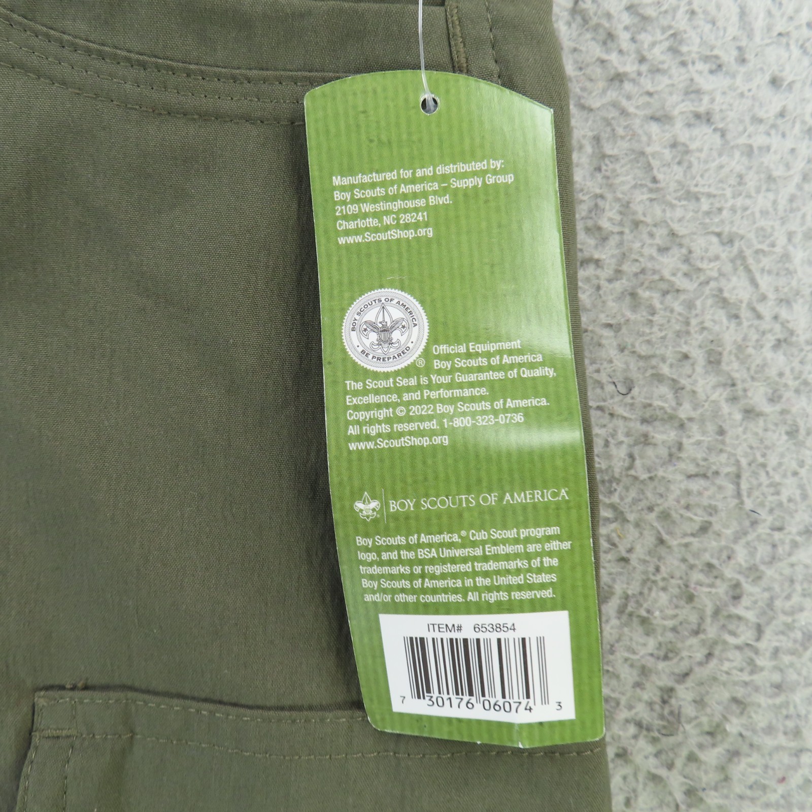 Boy Scouts of America BSA CUB Uniform Green Shorts sz 10 New NWT