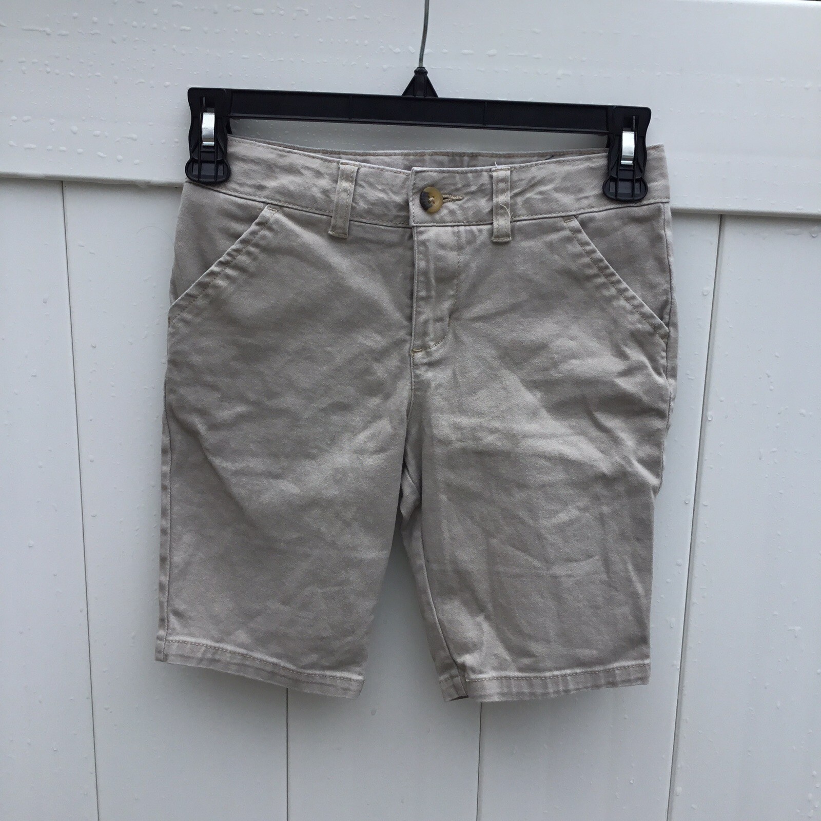 French Toast Boys Uniform Shorts Size 10 Khaki Adjustable Waist Flat Front