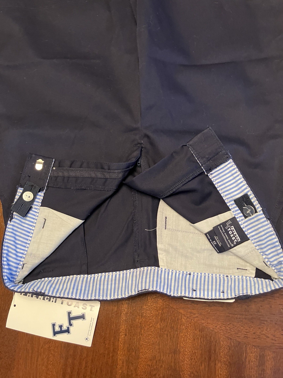 French Toast• navy blue school Shorts • Size: 12 Waist 26.5 • Brand New