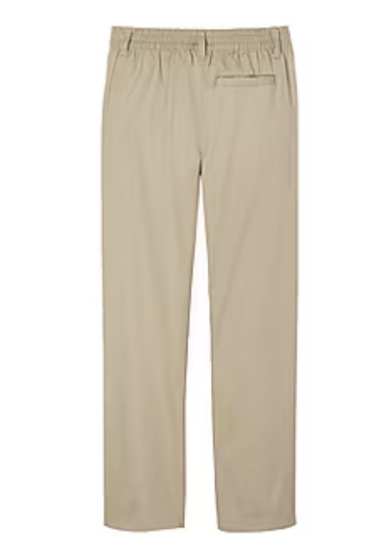 French Toast Relaxed Fit Pull- On Flat Front Pants In Khaki Size 20 Husky
