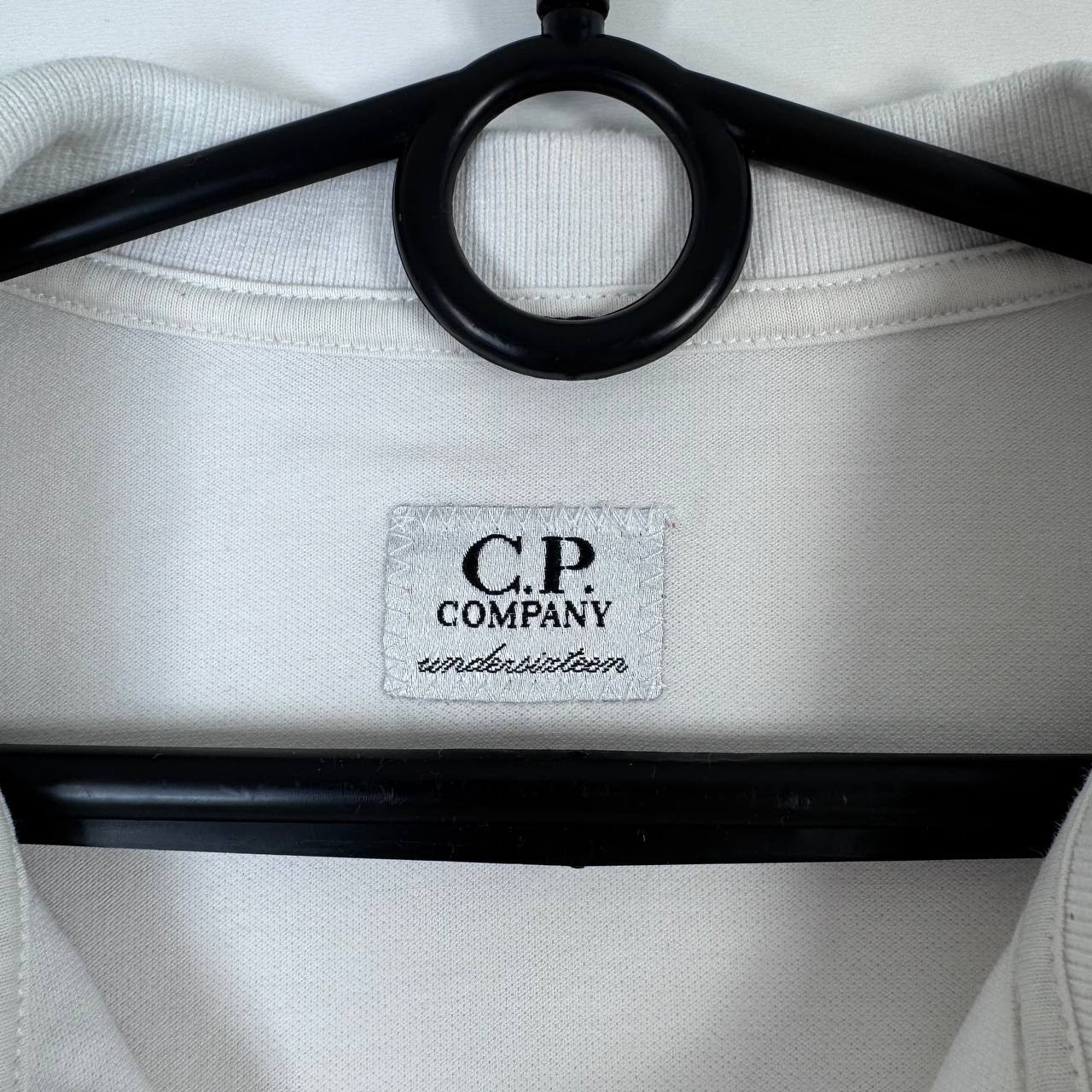 C.P Company Polo Shirt White Short Sleeve Logo Casual Italy Size Boys 14