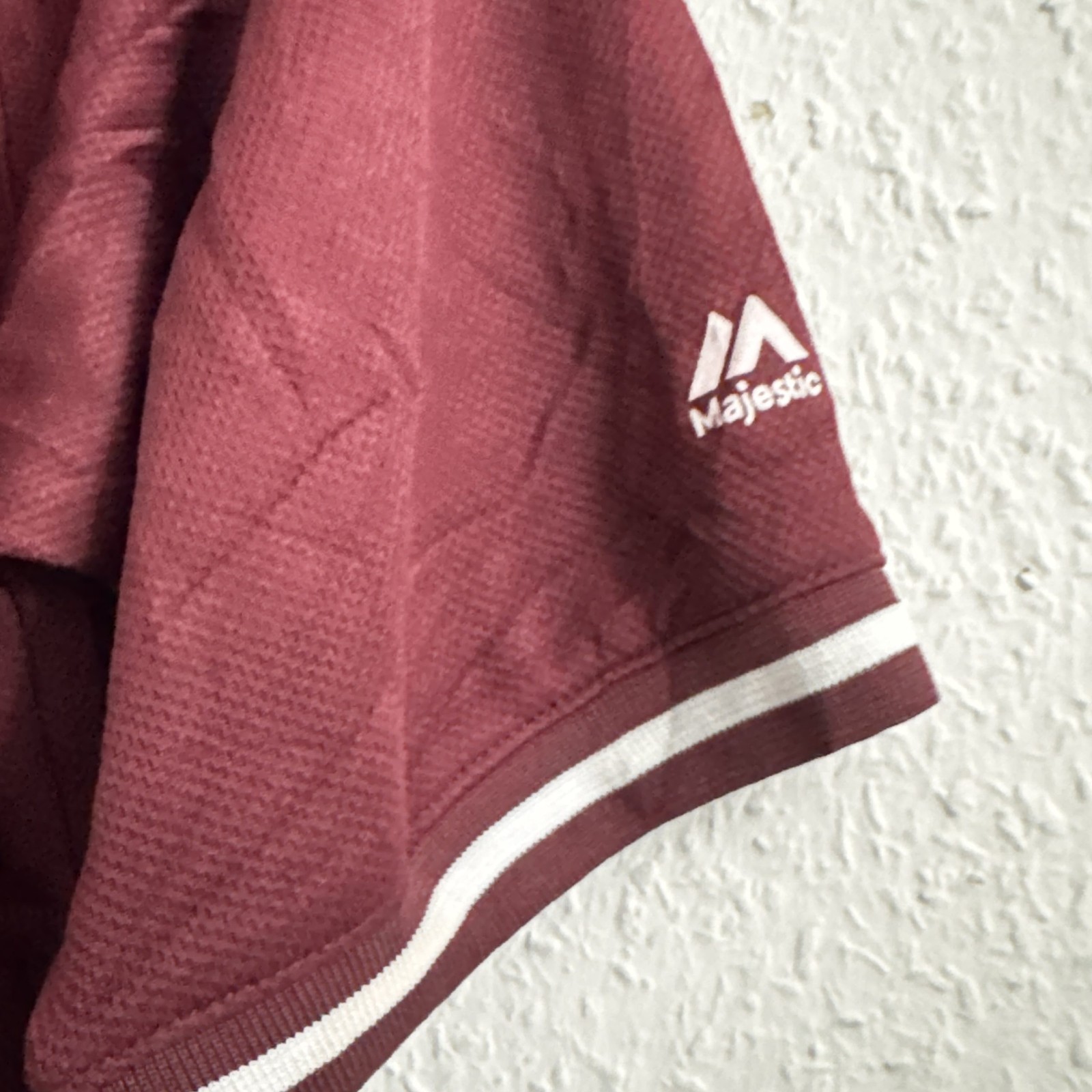 Majestic Burgundy South Shore Smoke Baseball Jersey XL Youth 2665