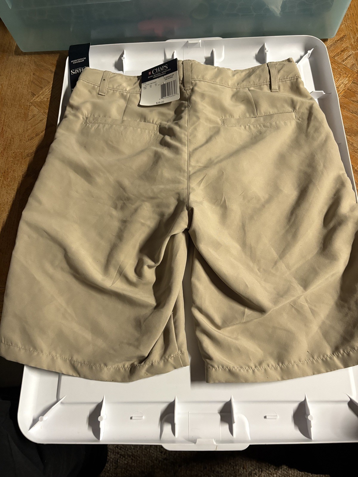 School Uniform NWT Boys Chaps Khaki Adjustable waist Uniform Shorts Size 12 Golf