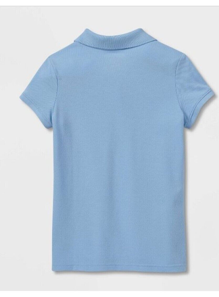 Cat & Jack UNISEX Kids Light Blue School Uniform Polo Shirt Size L (10/12)