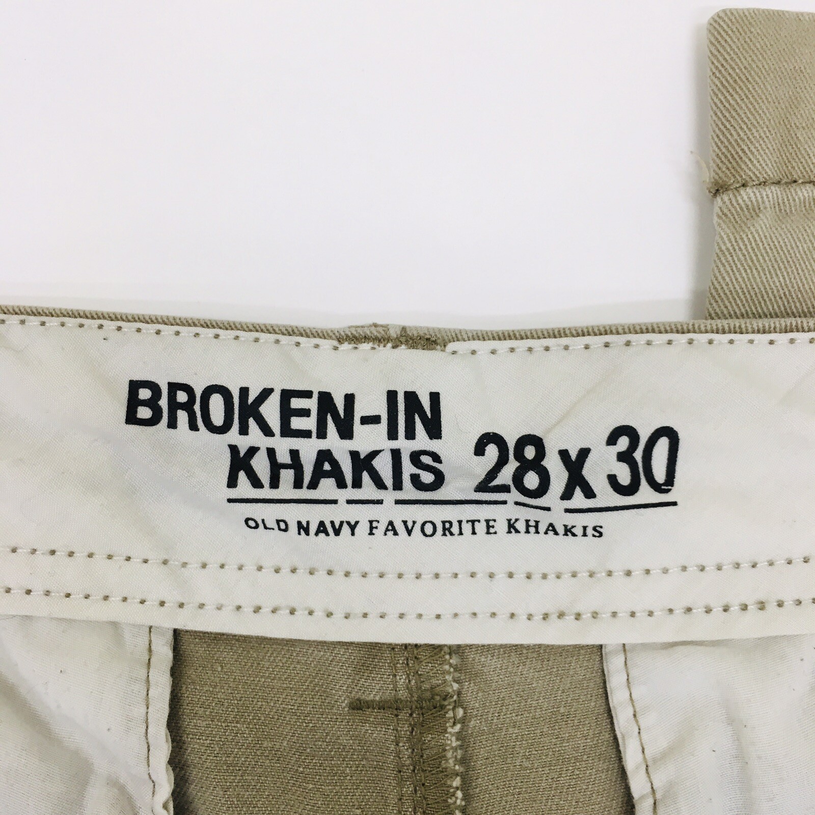 Junior Boy’s OLD NAVY Sz 28×30 Broken-In Khaki Cotton School Uniform Pants Good‼