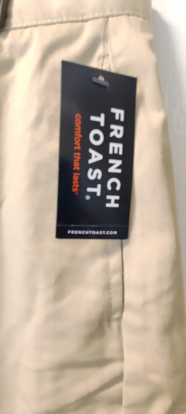 BOYS 20 Husky KHAKI FRENCH TOAST SCHOOL UNIFORM SHORTS ADJUSTABLE WAIST