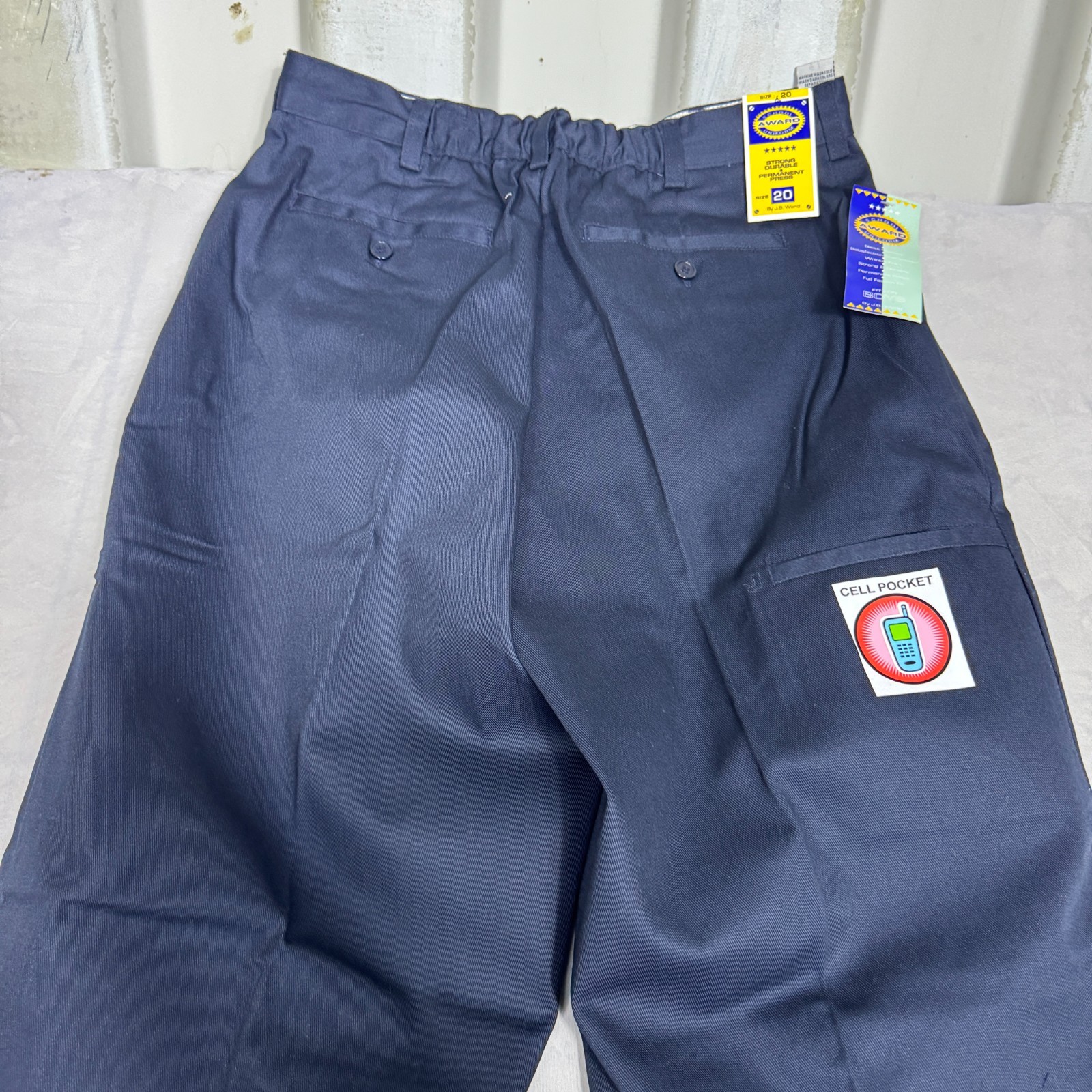 J.B. World Boys School Award Uniform Pants Blue Permanent Press Size 20 NWT