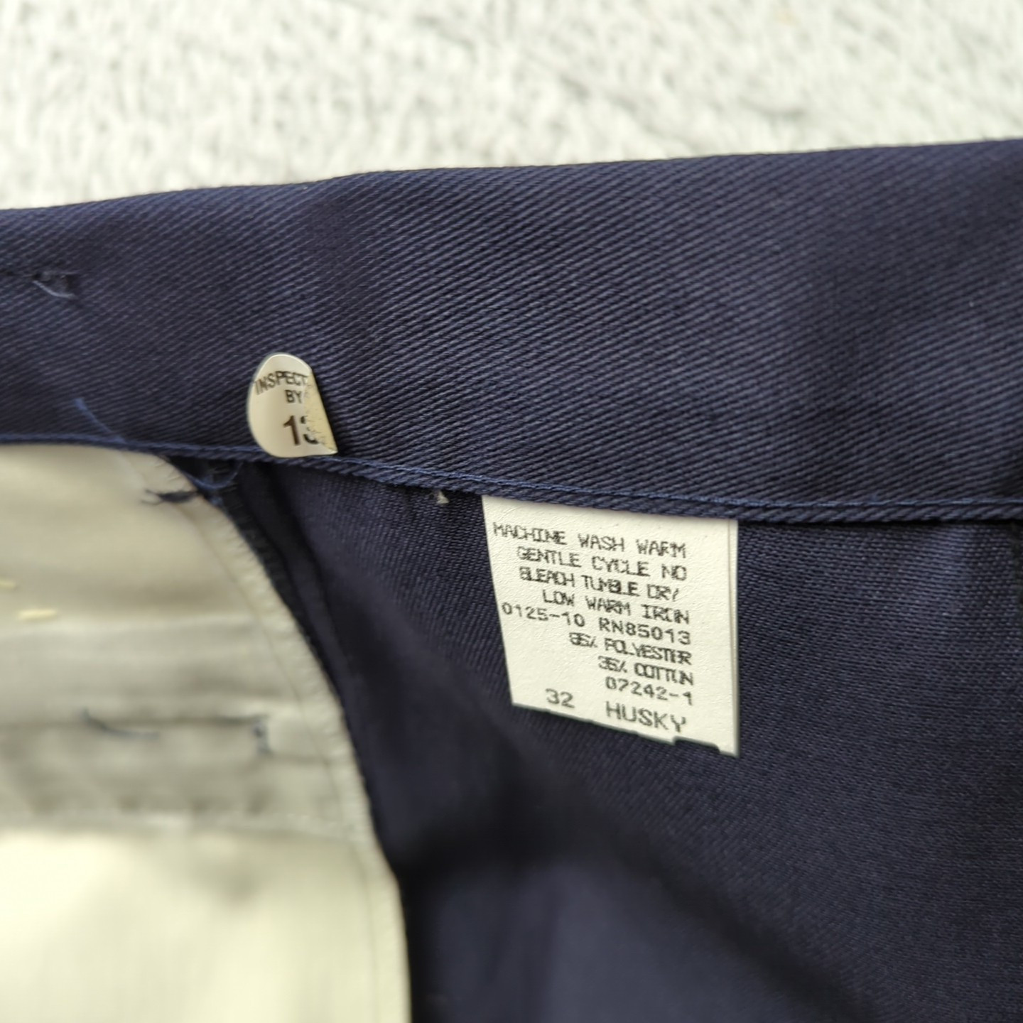 Vintage Official Rifle School Uniform Pants Boys 32 Husky Blue Double Knee Work