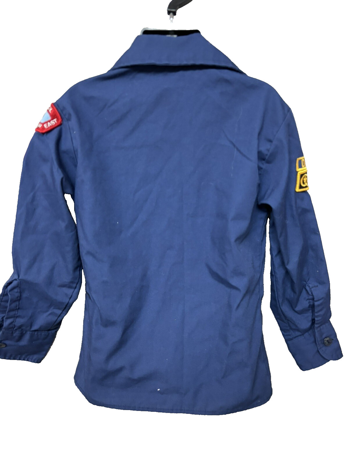 Boy Scouts Official Boys Shirt Size 8 Navy Blue Long Sleeve ButtonDown